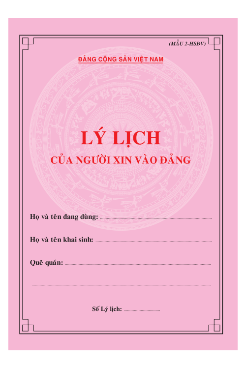 Lý lịch của người xin vào Đảng